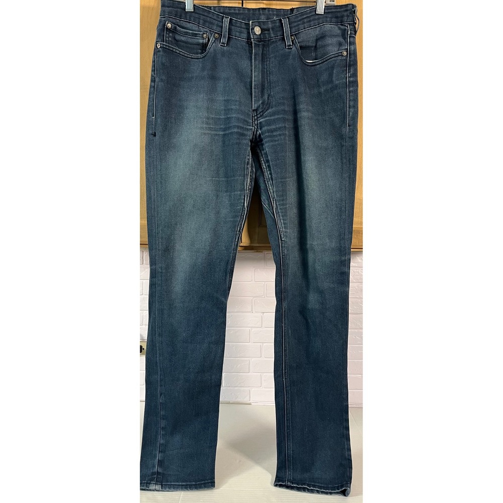Levi's 511 Slim Fit Jeans Mens 34x34 Dark Wash Blue Denim Stretch Casual Pants